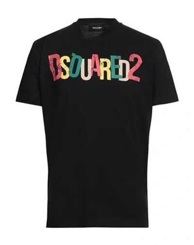 Dsquared2 Man T-shirt Black Size L Cotton
