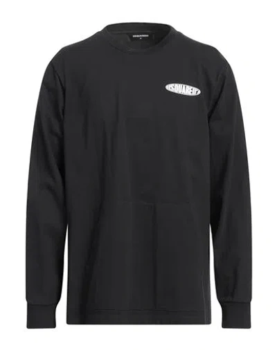 Dsquared2 Man T-shirt Black Size M Cotton