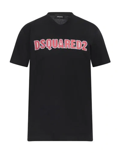 Dsquared2 Man T-shirt Black Size M Cotton