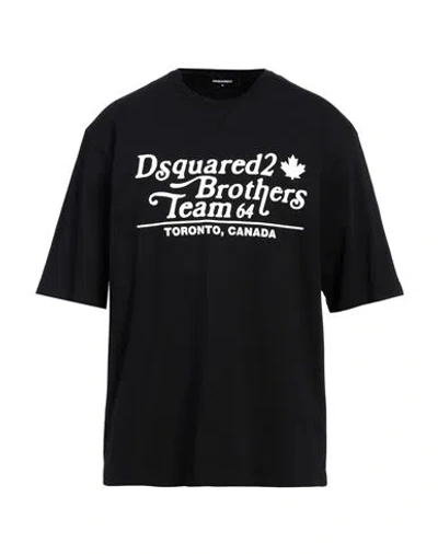 DSQUARED2 DSQUARED2 MAN T-SHIRT BLACK SIZE M COTTON