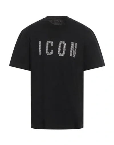 Dsquared2 Man T-shirt Black Size M Cotton