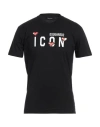 Dsquared2 Man T-shirt Black Size M Cotton