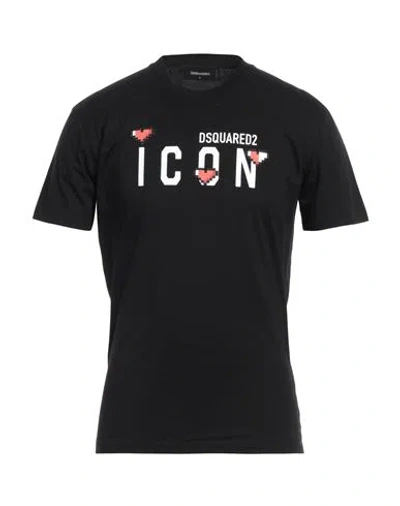 Dsquared2 Man T-shirt Black Size M Cotton