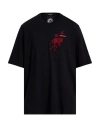 Dsquared2 Man T-shirt Black Size M Cotton, Glass, Pvc - Polyvinyl Chloride In Black