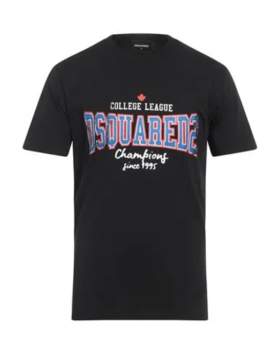 Dsquared2 Man T-shirt Black Size S Cotton