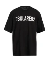 Dsquared2 Mens Black Brand-print Crewneck Regular-fit Cotton-jersey T-shirt In Black