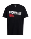 Dsquared2 Man T-shirt Black Size S Cotton In Black