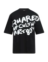 Dsquared2 Slogan-print Cotton T-shirt In Black