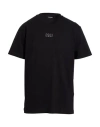 Dsquared2 Man T-shirt Black Size S Cotton In Black