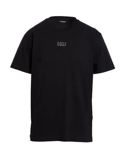 Dsquared2 Man T-shirt Black Size S Cotton