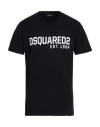 Dsquared2 Man T-shirt Black Size S Cotton In Black