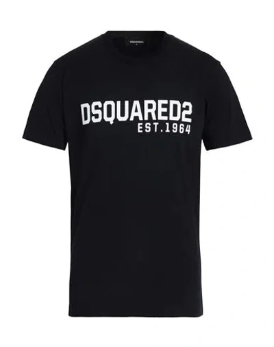 Dsquared2 Man T-shirt Black Size S Cotton