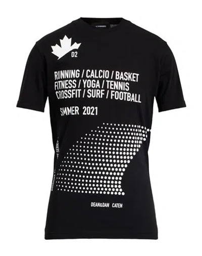 Dsquared2 Man T-shirt Black Size S Cotton