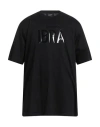 Dsquared2 Man T-shirt Black Size Xl Cotton In Black