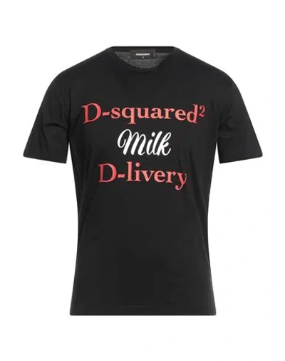 Dsquared2 Man T-shirt Black Size Xxl Cotton