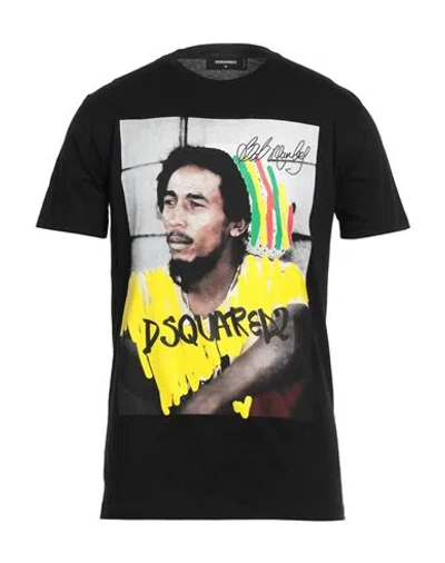 Dsquared2 Man T-shirt Black Size L Cotton