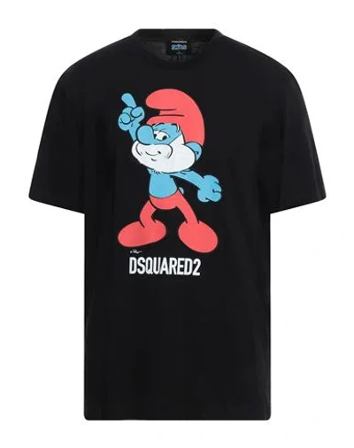 Dsquared2 Man T-shirt Black Size L Cotton