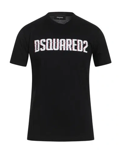 Dsquared2 Man T-shirt Black Size S Cotton