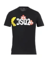 Dsquared2 Man T-shirt Black Size S Cotton