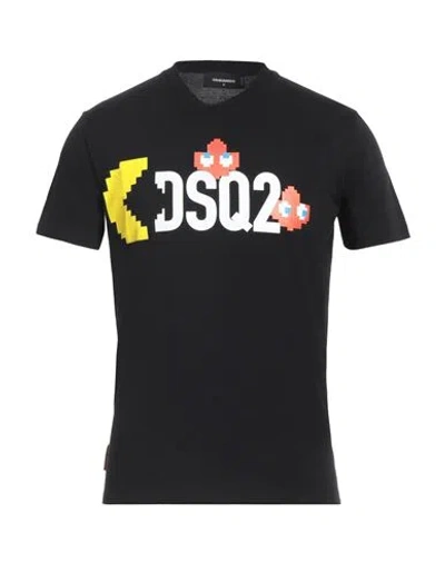 Dsquared2 Man T-shirt Black Size S Cotton