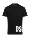 Dsquared2 Man T-shirt Black Size S Cotton