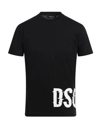 Dsquared2 Man T-shirt Black Size S Cotton