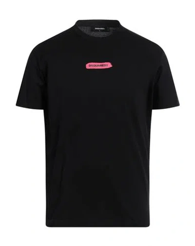 Dsquared2 Man T-shirt Black Size L Cotton