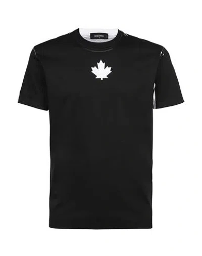 Dsquared2 Man T-shirt Black Size Xxl Cotton
