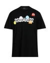 Dsquared2 Pac-man Cotton T-shirt In Black