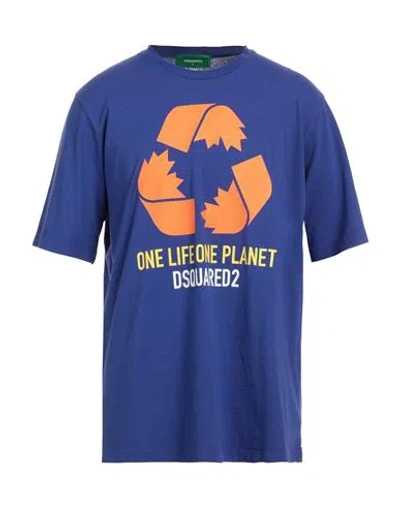 Dsquared2 Man T-shirt Blue Size Xxl Cotton