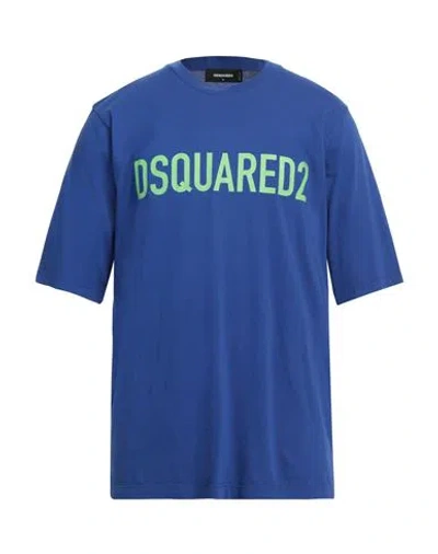 DSQUARED2 DSQUARED2 MAN T-SHIRT BLUE SIZE S COTTON
