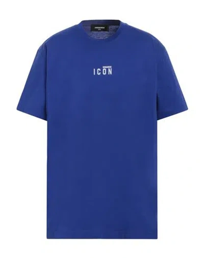 Dsquared2 Man T-shirt Blue Size Xxxl Cotton In Blue