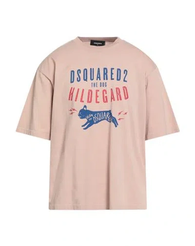 Dsquared2 Man T-shirt Blush Size M Cotton In Pink