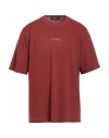 Dsquared2 Man T-shirt Brick Size L Cotton, Viscose In Red