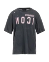 Dsquared2 Man T-shirt Charcoal Size Xxxl Cotton In Grey