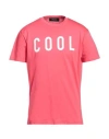 Dsquared2 Man T-shirt Coral Size L Cotton In Red