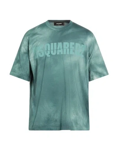 Dsquared2 Man T-shirt Dark Green Size M Cotton In Multi