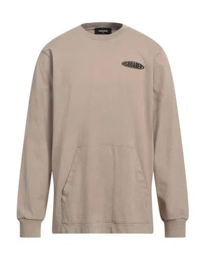 Dsquared2 Man T-shirt Dove Grey Size M Cotton