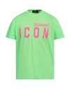 Dsquared2 Man T-shirt Green Size L Cotton In Green