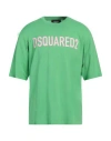 Dsquared2 Man T-shirt Green Size L Cotton