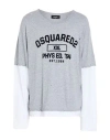 Dsquared2 Man T-shirt Grey Size L Cotton In Gray