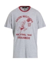 Dsquared2 Man T-shirt Grey Size L Cotton, Viscose In Gray