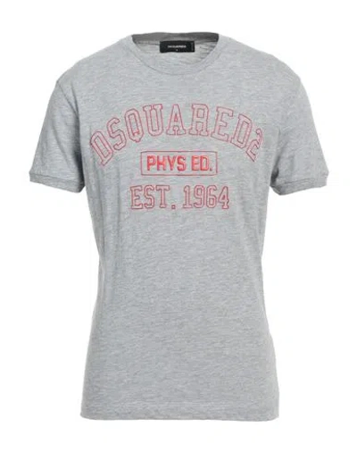 Dsquared2 Man T-shirt Grey Size M Cotton, Viscose