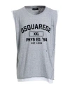Dsquared2 Man T-shirt Grey Size M Cotton, Viscose In Gray