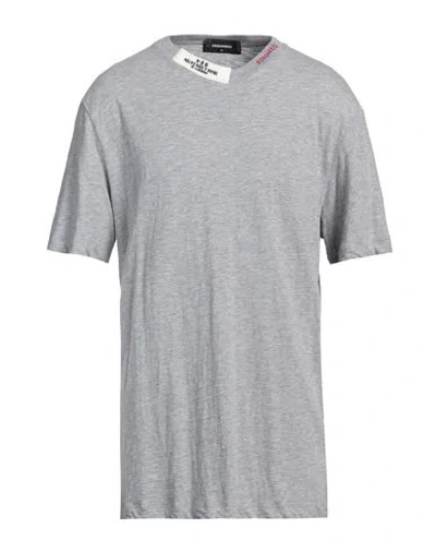 Dsquared2 Man T-shirt Grey Size L Cotton, Viscose