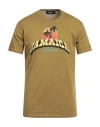 Dsquared2 Man T-shirt Khaki Size L Cotton In Beige