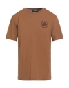 Dsquared2 Man T-shirt Khaki Size L Cotton, Polyester In Brown