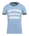 Dsquared2 Man T-shirt Light Blue Size L Cotton In Blue