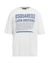 Dsquared2 Man T-shirt Light Grey Size L Cotton, Polyester