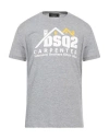 Dsquared2 Man T-shirt Light Grey Size M Cotton, Viscose In Grey